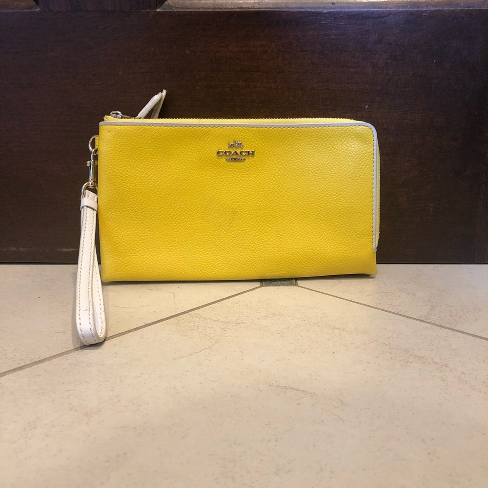 Yellow coach wallet